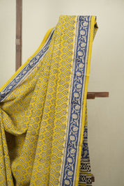 Yellow HBP Cotton Saree - SRYCS3617