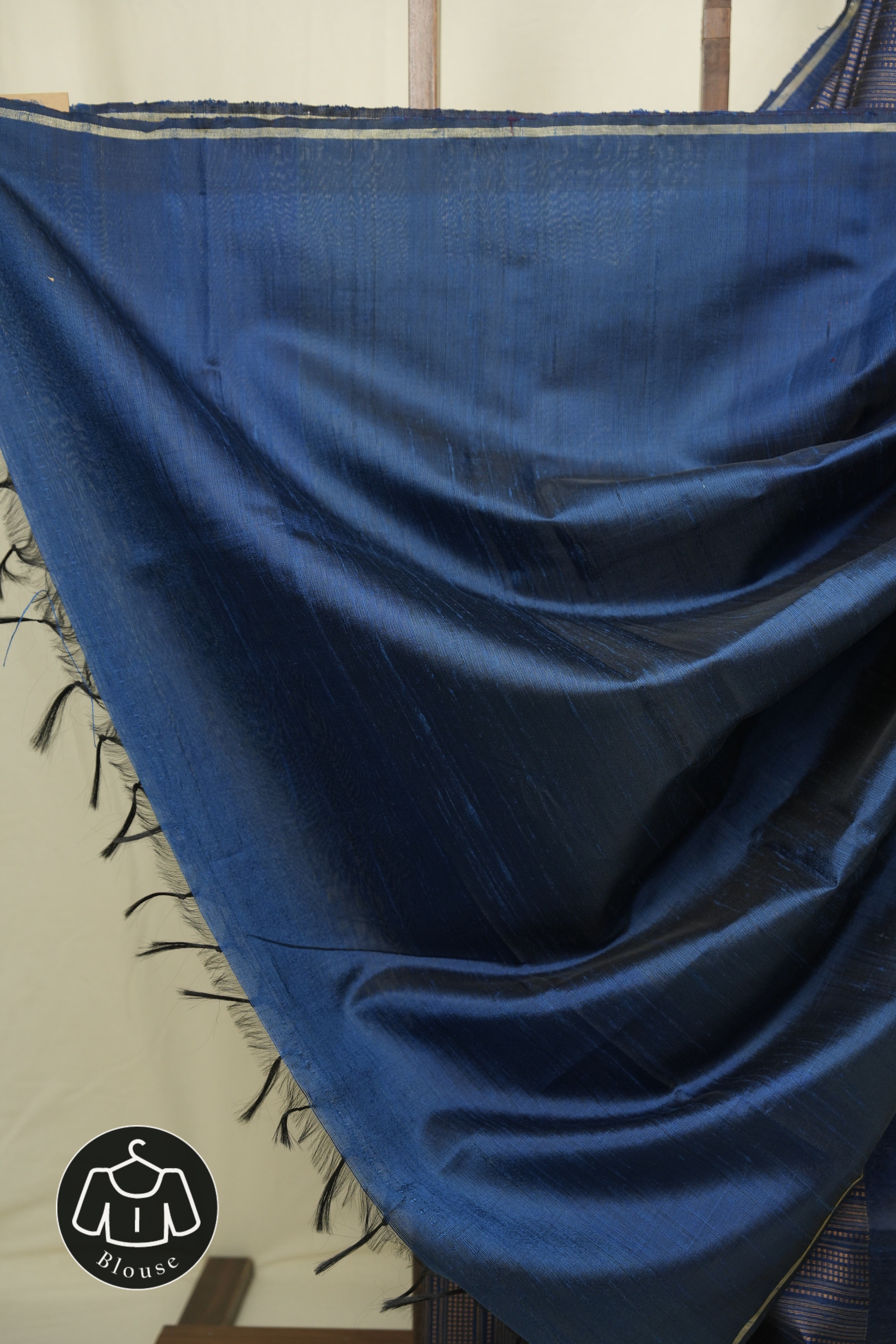 Peacock Blue Raw Silk Saree - SRPBRSS1018