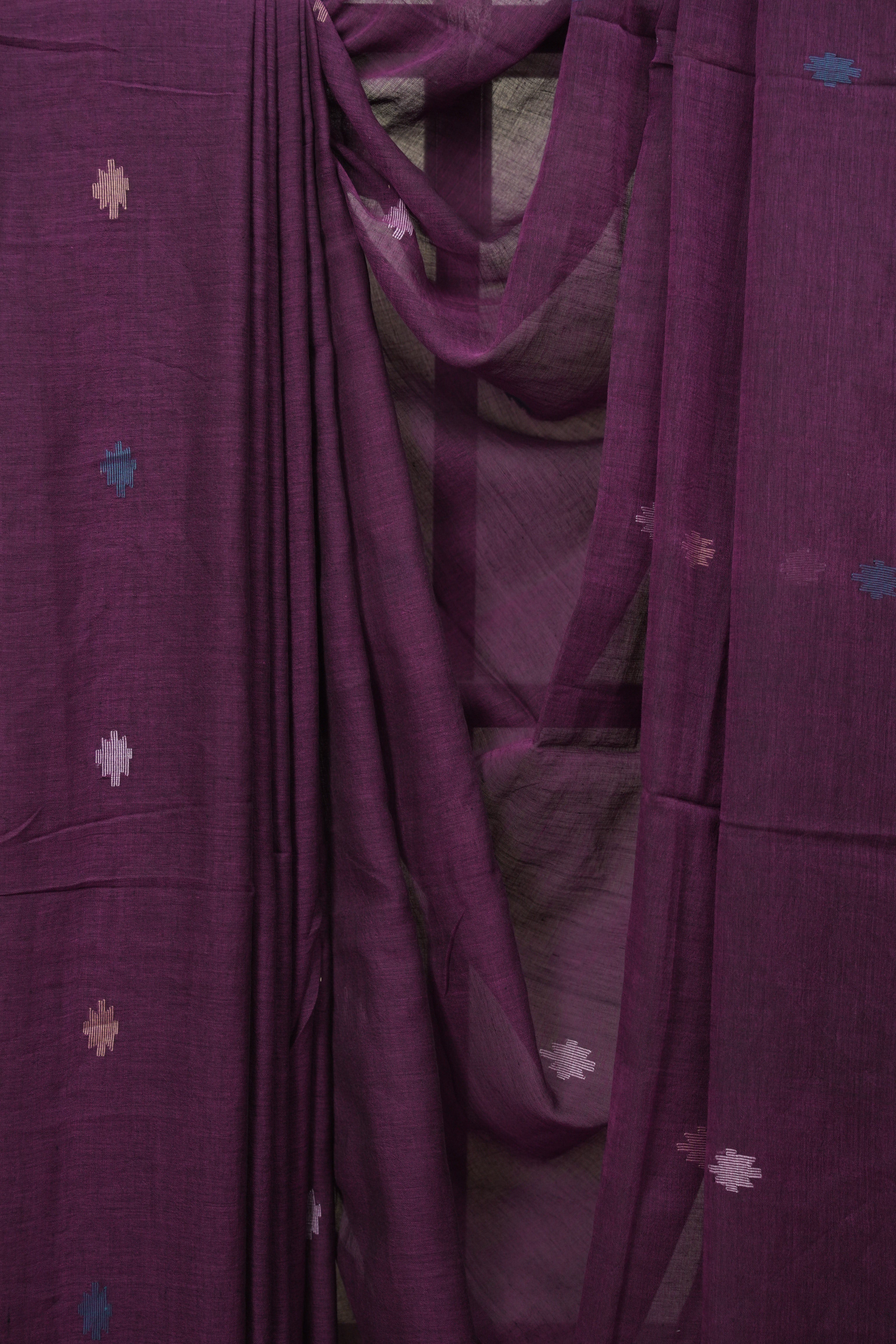Deep Purple Bengal Mul Cotton Saree - SRDPBMCS096
