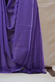 Light Purple Mul Cotton Saree - SRLPMCS12