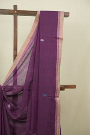 Deep Purple Bengal Mul Cotton Saree - SRDPBMCS096