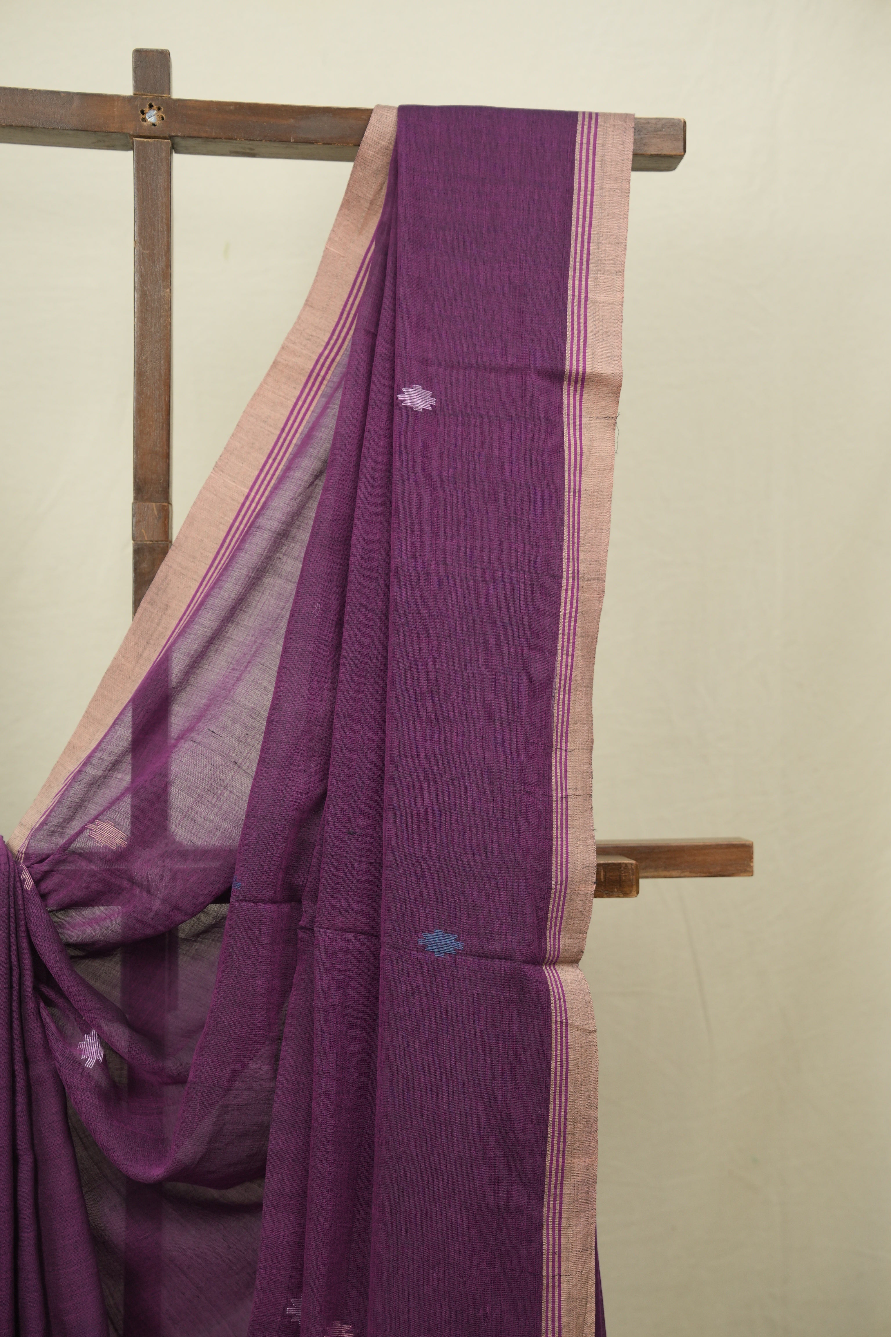 Deep Purple Bengal Mul Cotton Saree - SRDPBMCS096