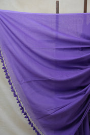 Light Purple Mul Cotton Saree - SRLPMCS12