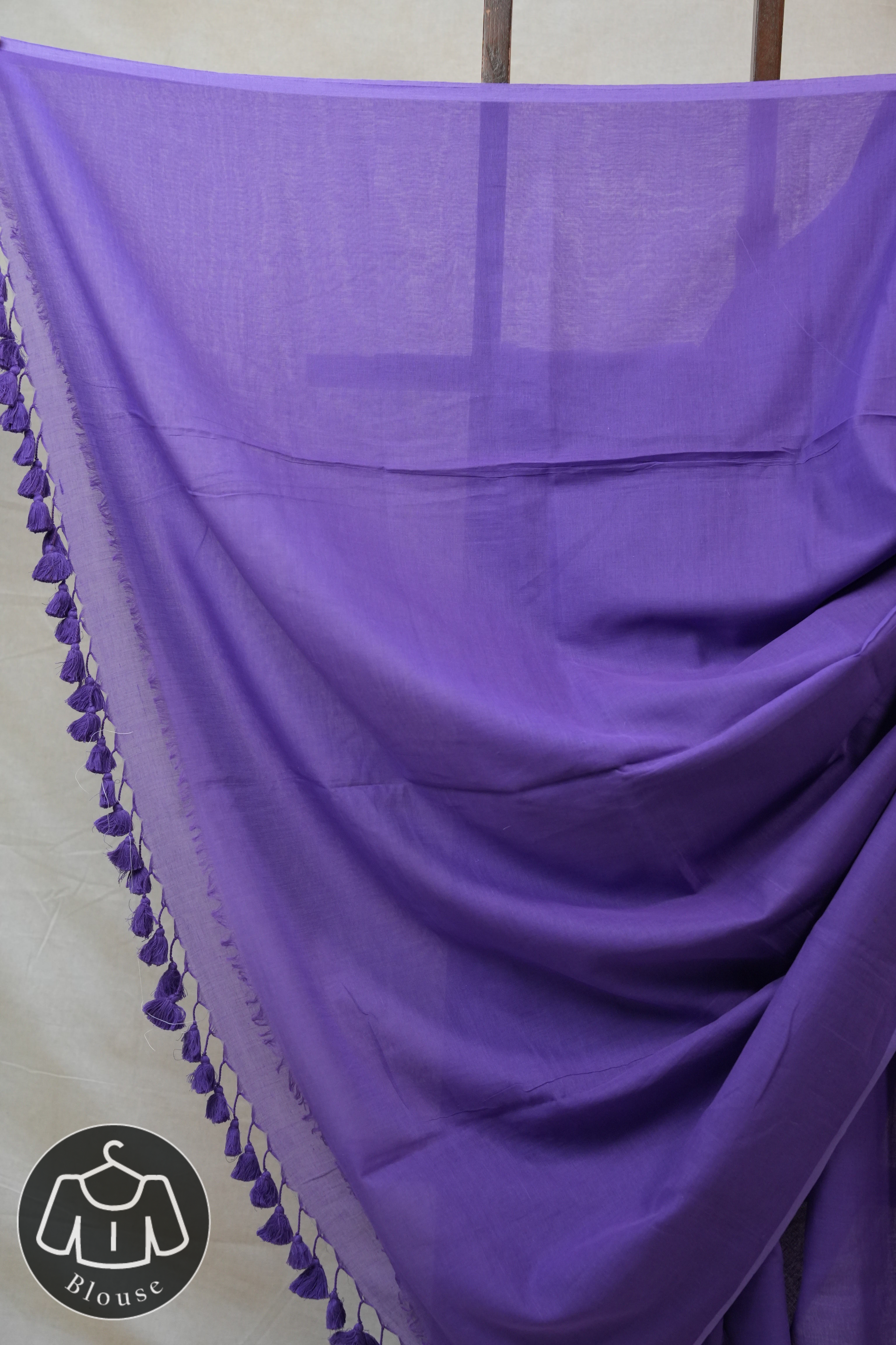 Light Purple Mul Cotton Saree - SRLPMCS12