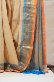 Beige Gadwal Cotton Silk Saree - SRBGCSS75