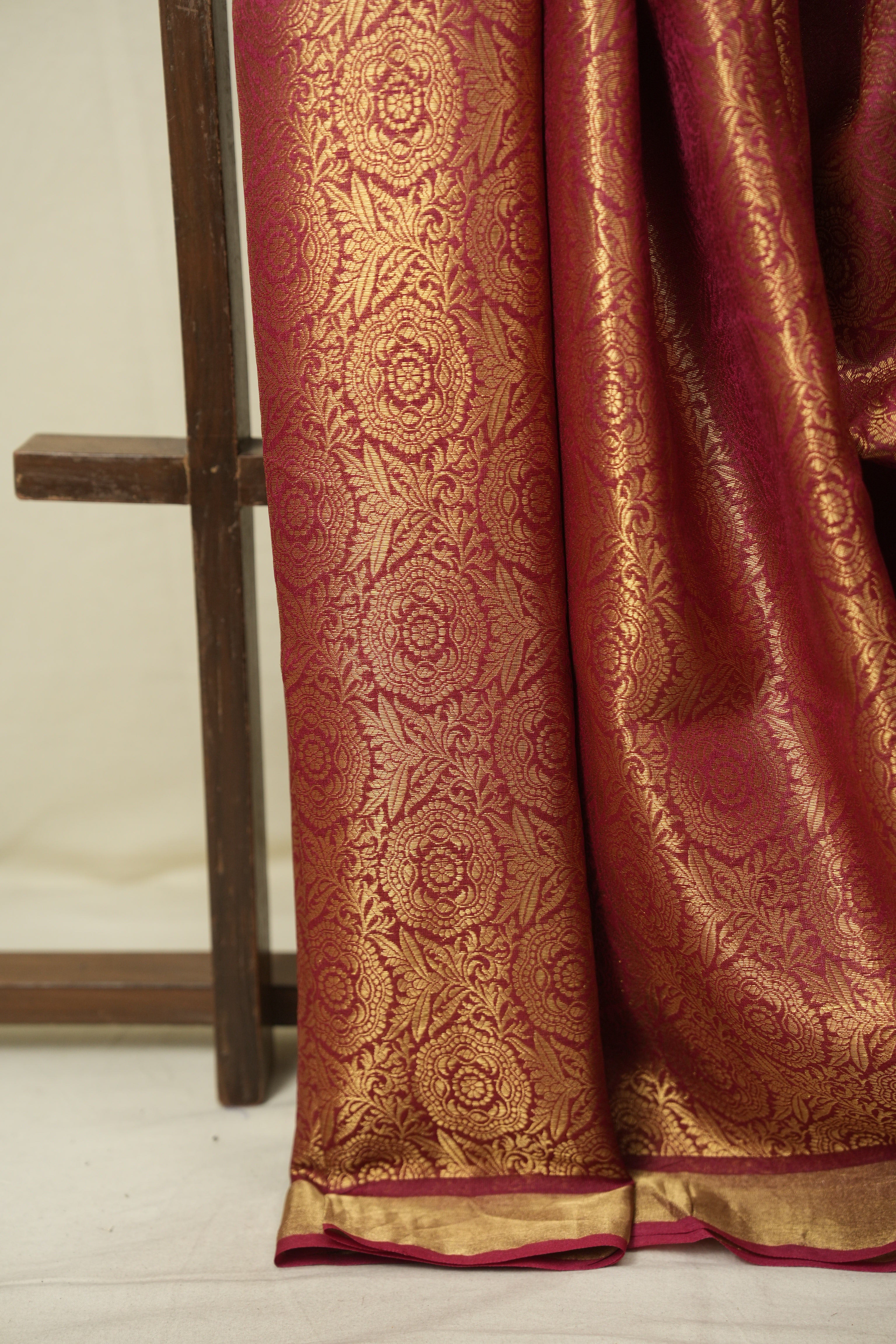 Rani Pink Tussar Silk Saree - SRRPTSS1954