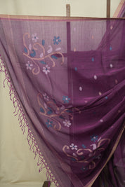 Deep Purple Bengal Mul Cotton Saree - SRDPBMCS096
