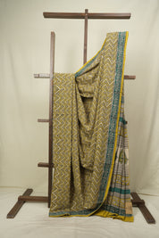 Yellow HBP Cotton Saree - SRYCS3619