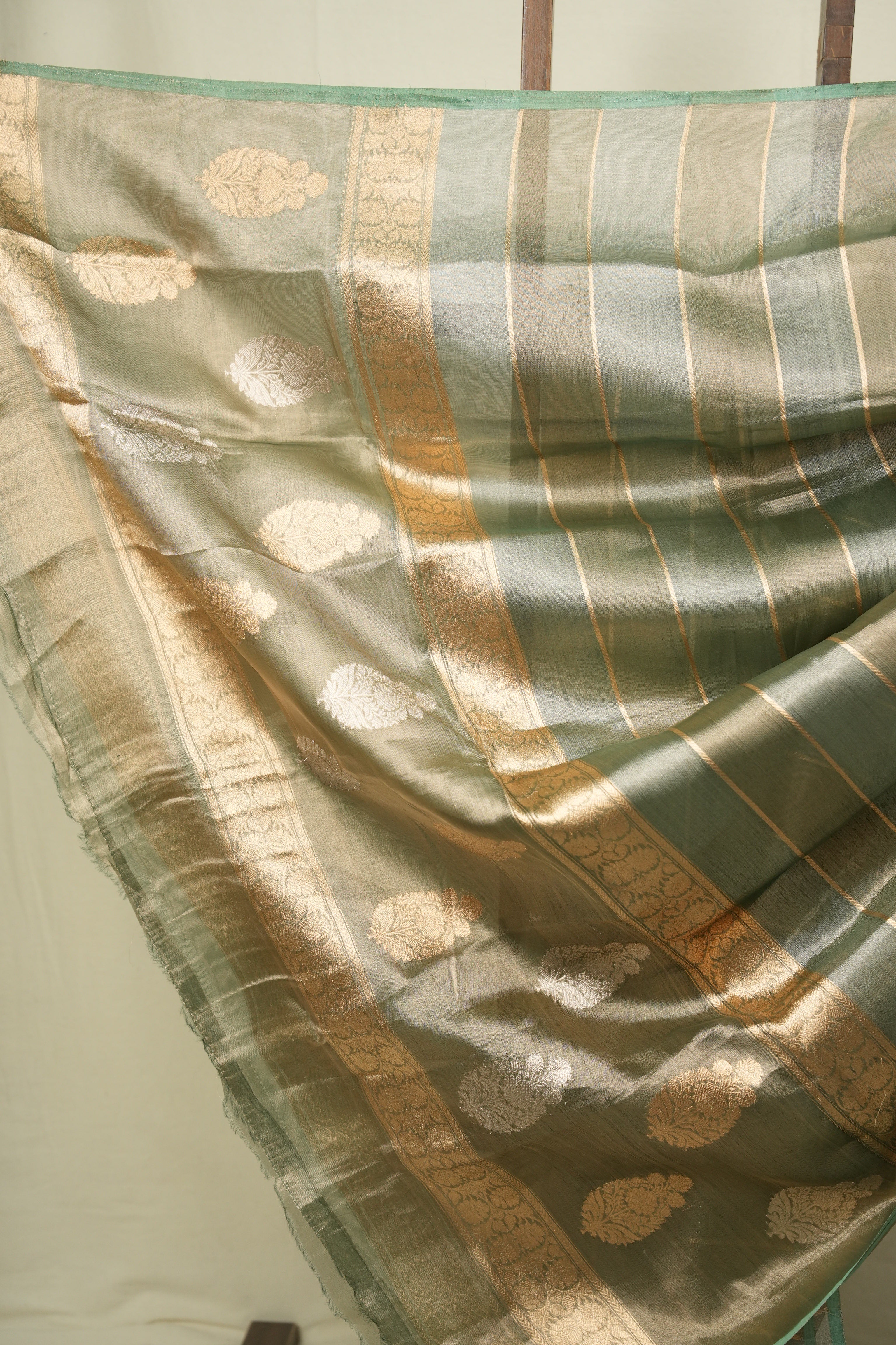 Mint Tissue Banarasi Silk Saree - SRMTBSS104