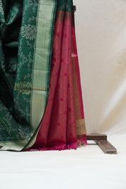 Green Soft Silk Saree - SRGSSS265