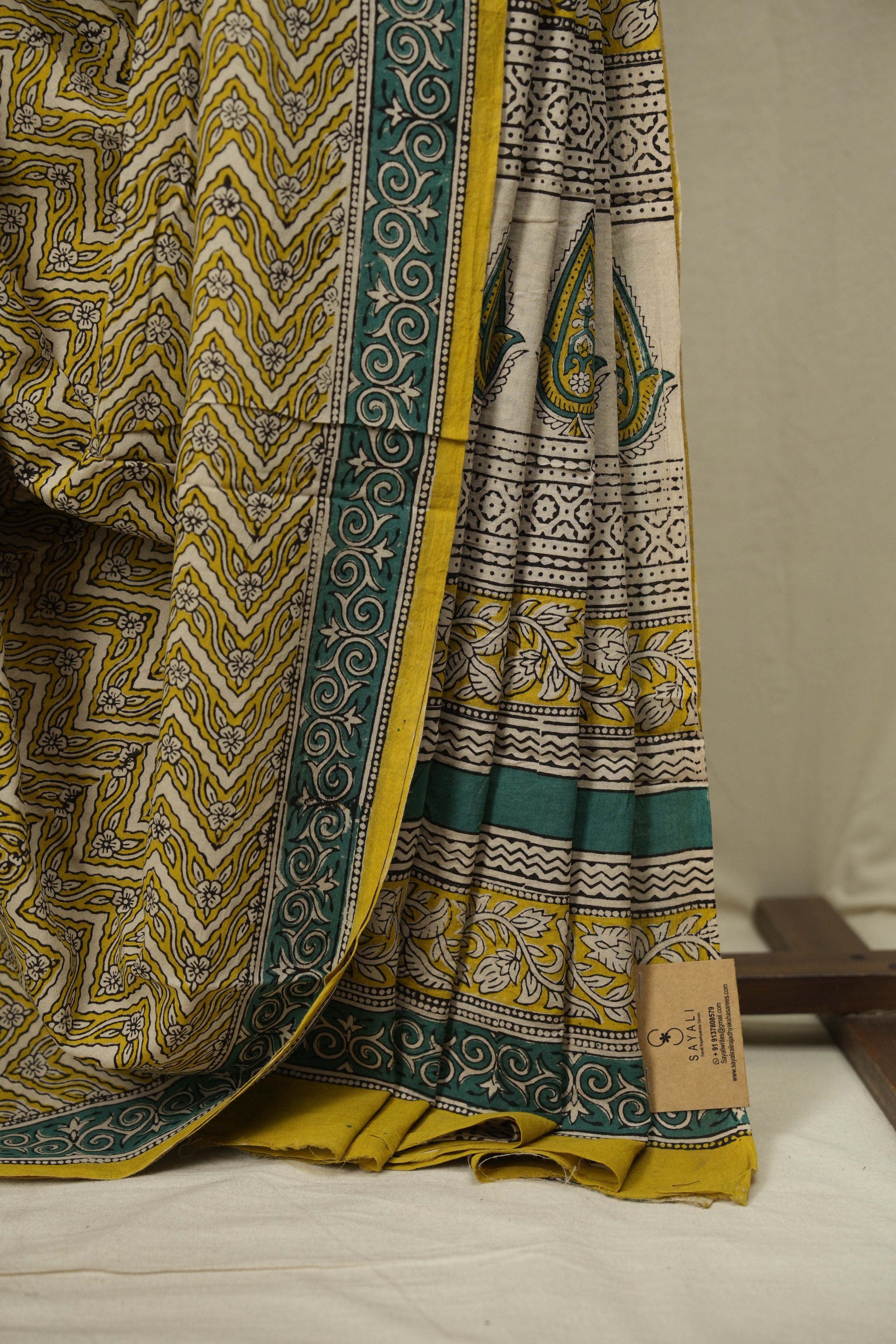 Yellow HBP Cotton Saree - SRYCS3619