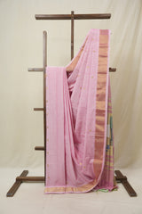 Pink Cotton Paithani Saree - SRPCPS714