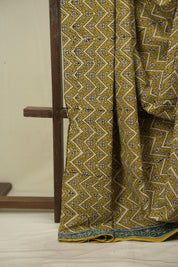 Yellow HBP Cotton Saree - SRYCS3619