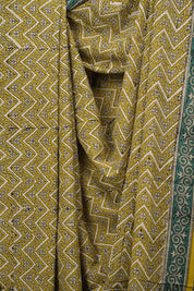 Yellow HBP Cotton Saree - SRYCS3619
