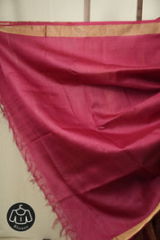 Rani Pink Tussar Silk Saree - SRRPTSS1954