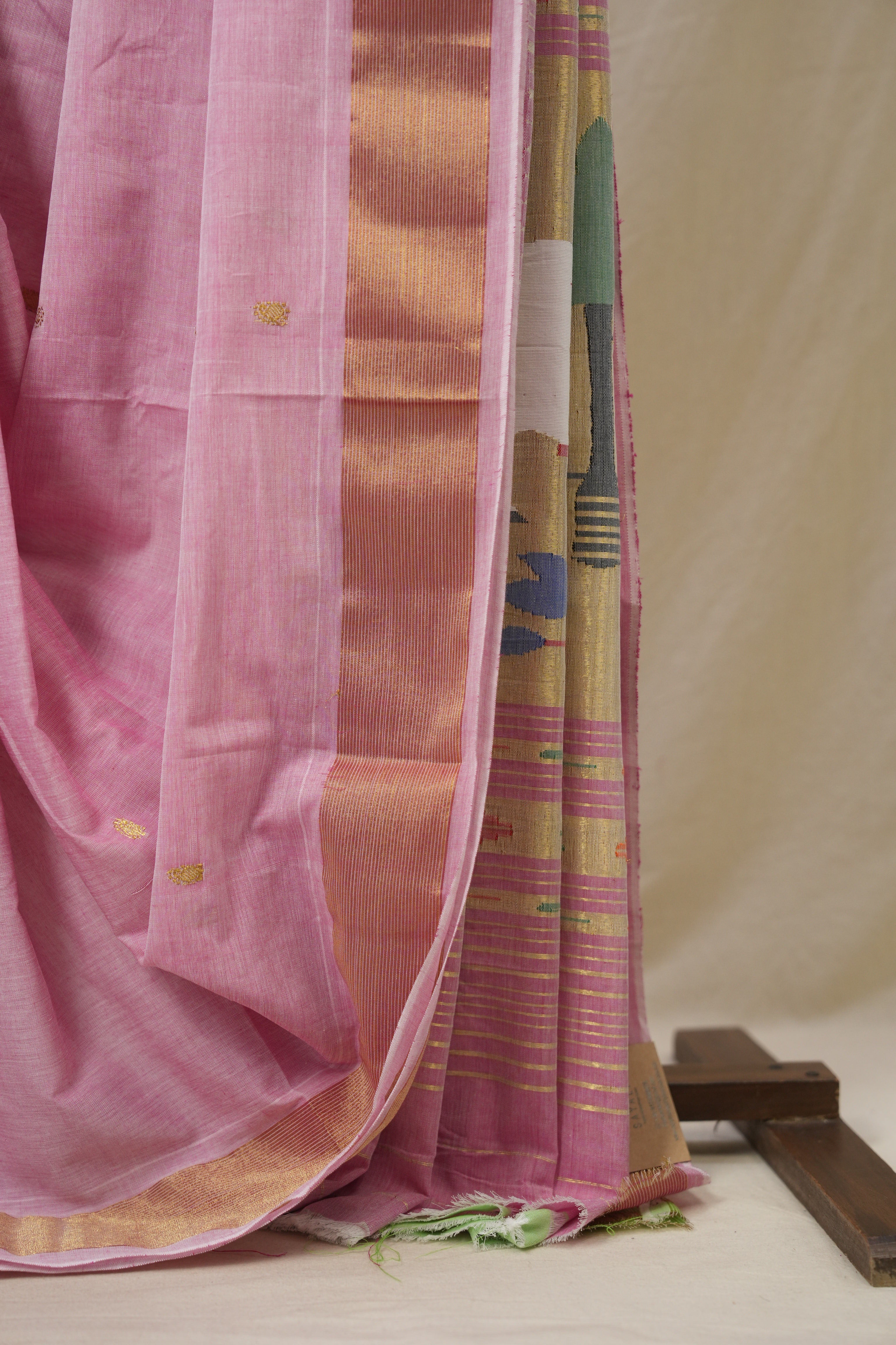 Pink Cotton Paithani Saree - SRPCPS714