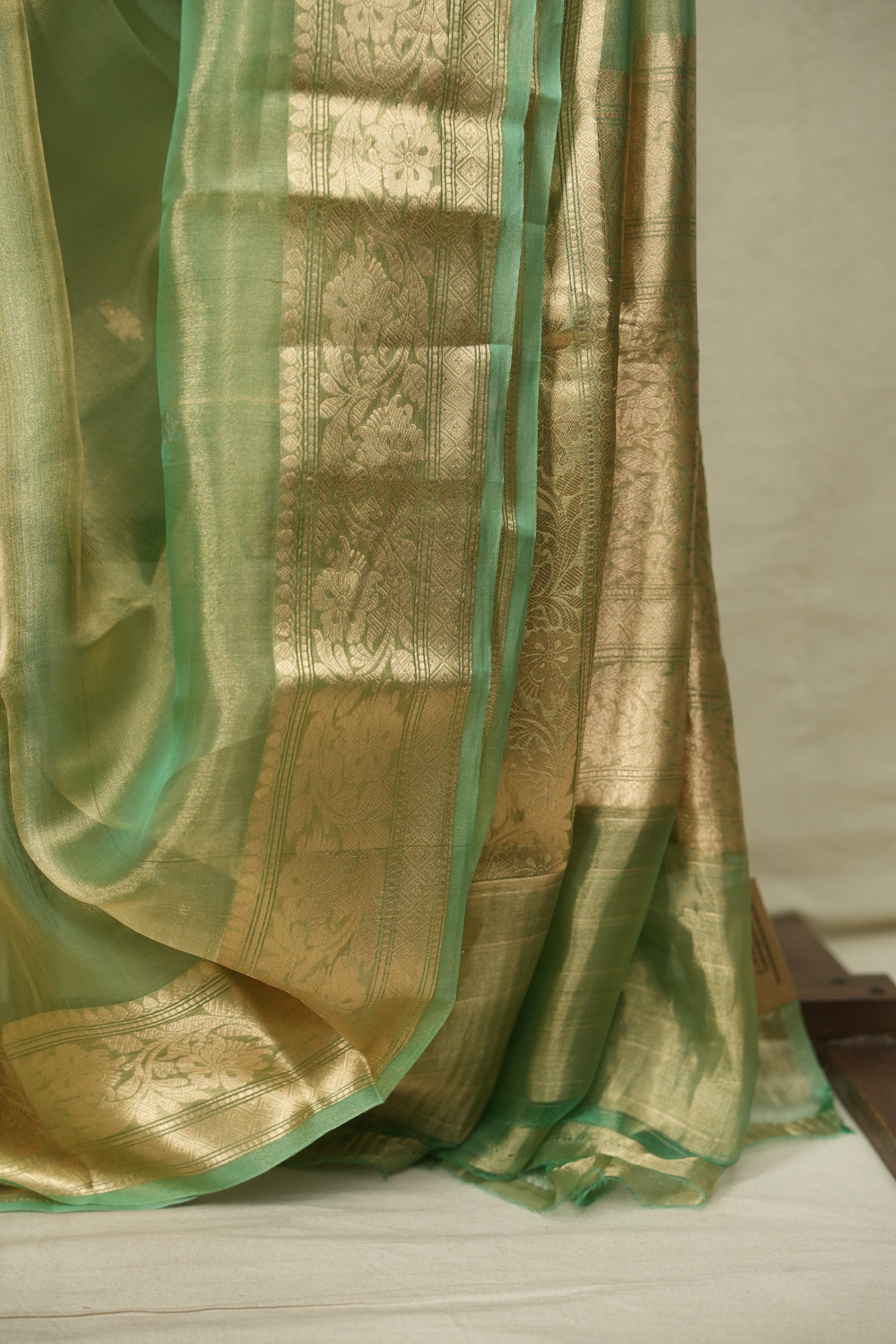 Pista Tissue Banarasi Silk Saree - SRPTBSS100