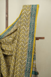 Yellow HBP Cotton Saree - SRYCS3619