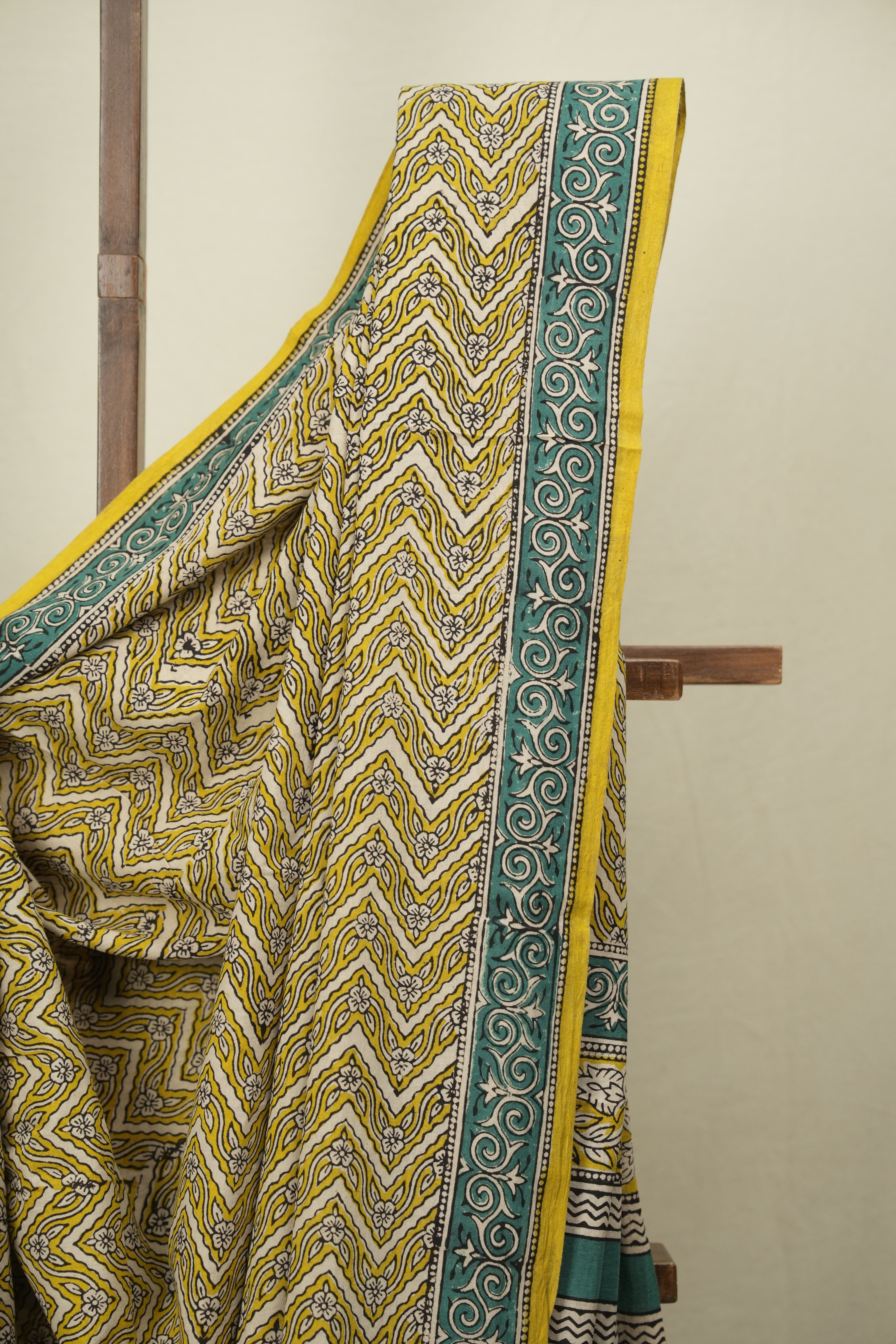 Yellow HBP Cotton Saree - SRYCS3619
