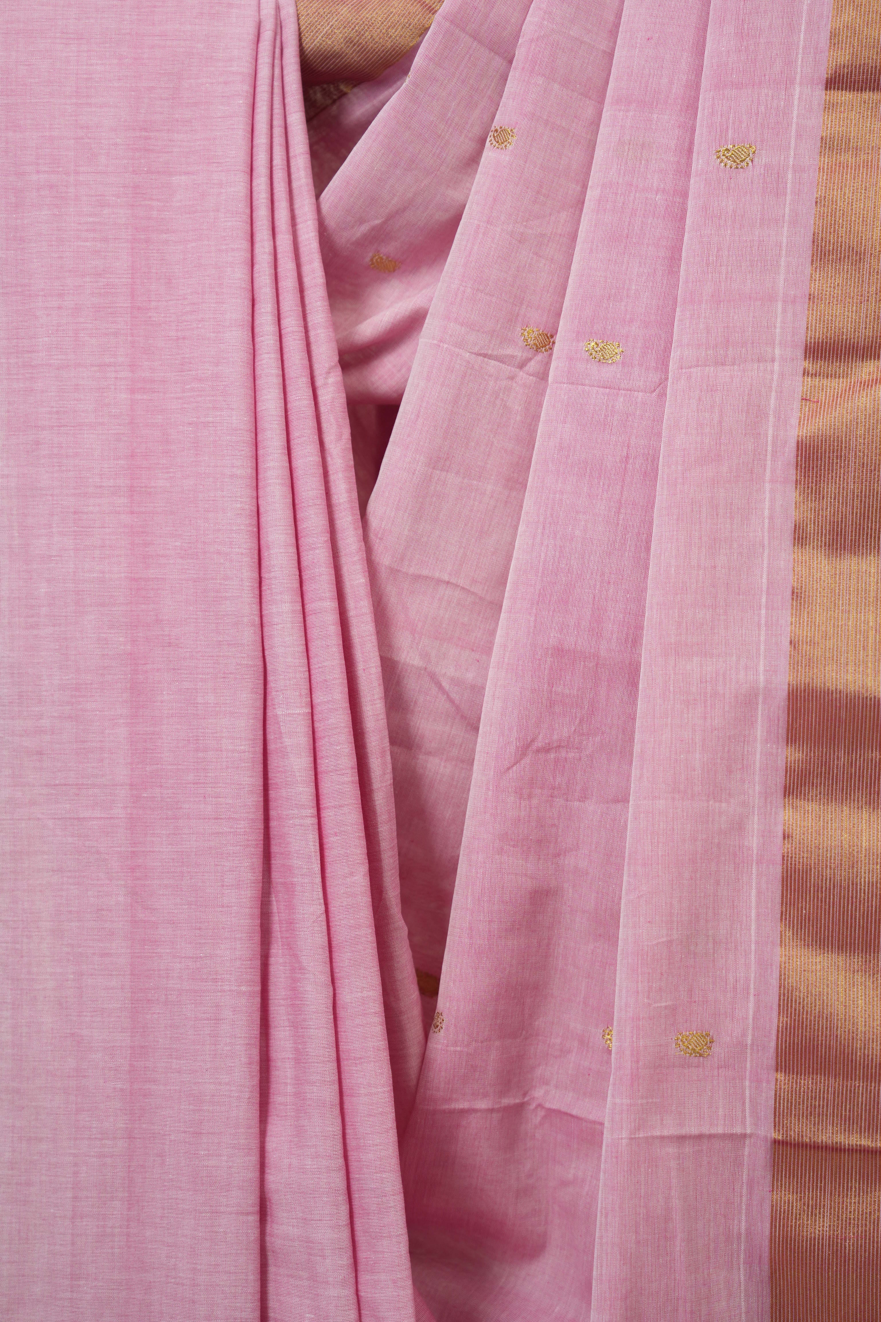 Pink Cotton Paithani Saree - SRPCPS714