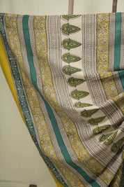 Yellow HBP Cotton Saree - SRYCS3619