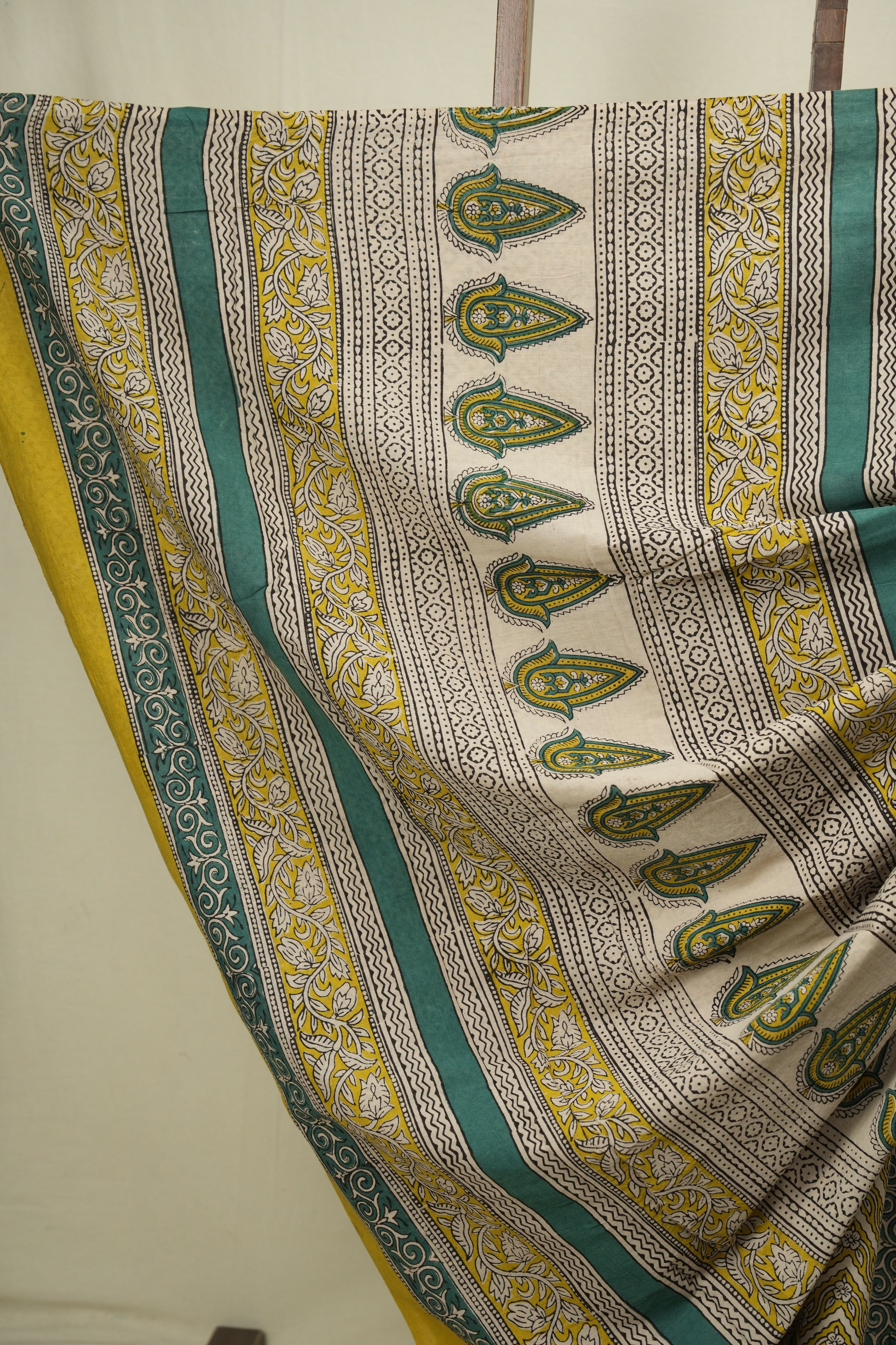Yellow HBP Cotton Saree - SRYCS3619