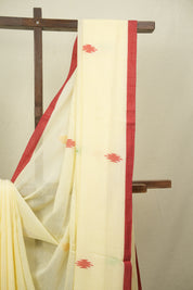 Light Yellow Bengal Mul Cotton Saree - SRLYBMCS078