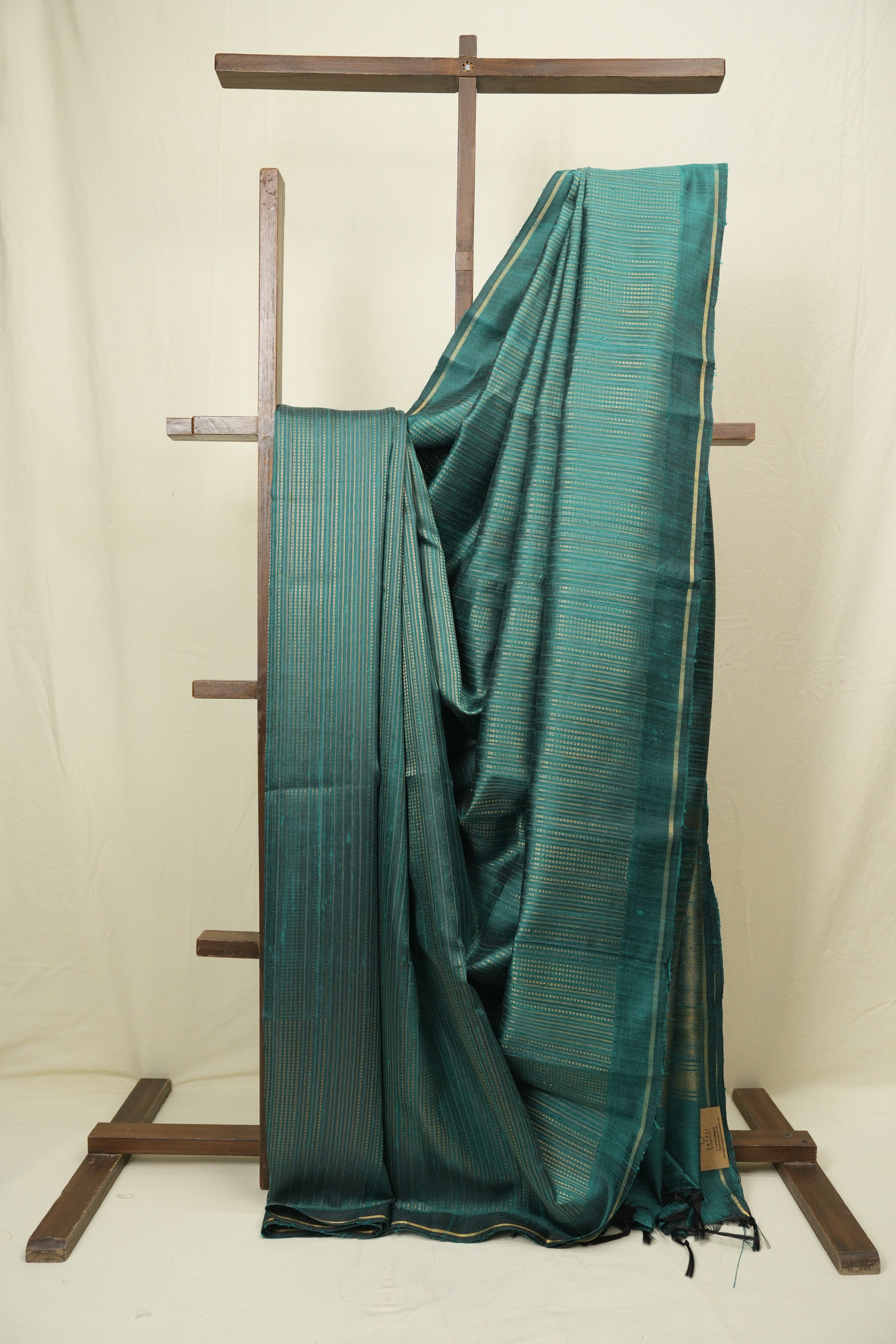 Rama Green Raw Silk Saree - SRRGRSS1020