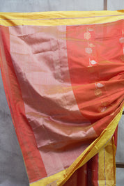 Tomato Red Chanderi Silk Saree - SRTRCSS233