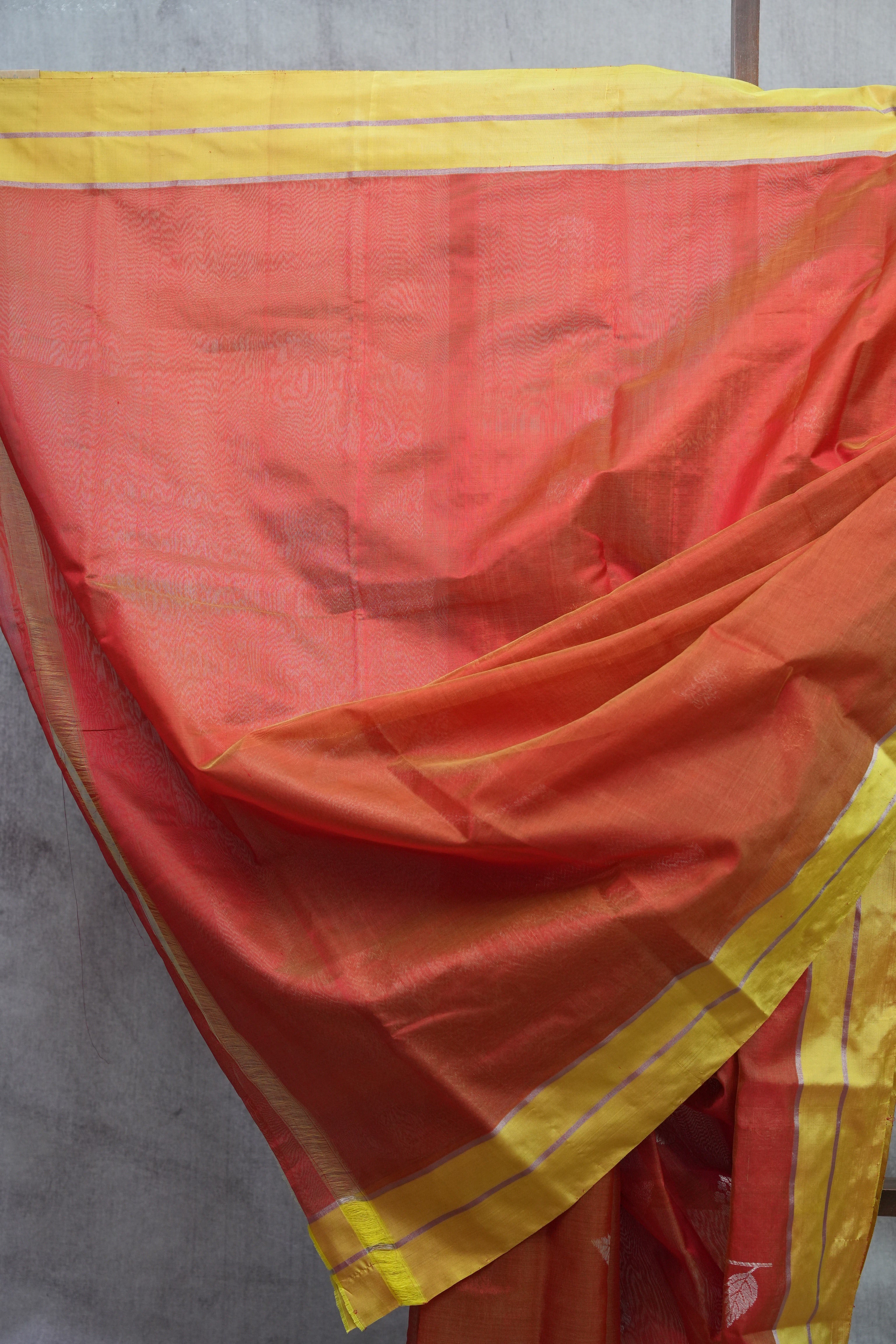 Tomato Red Chanderi Silk Saree - SRTRCSS233