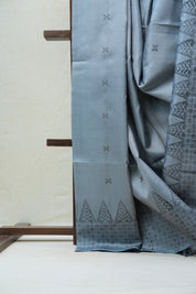 Grey Soft Silk Saree - SRGSSS281