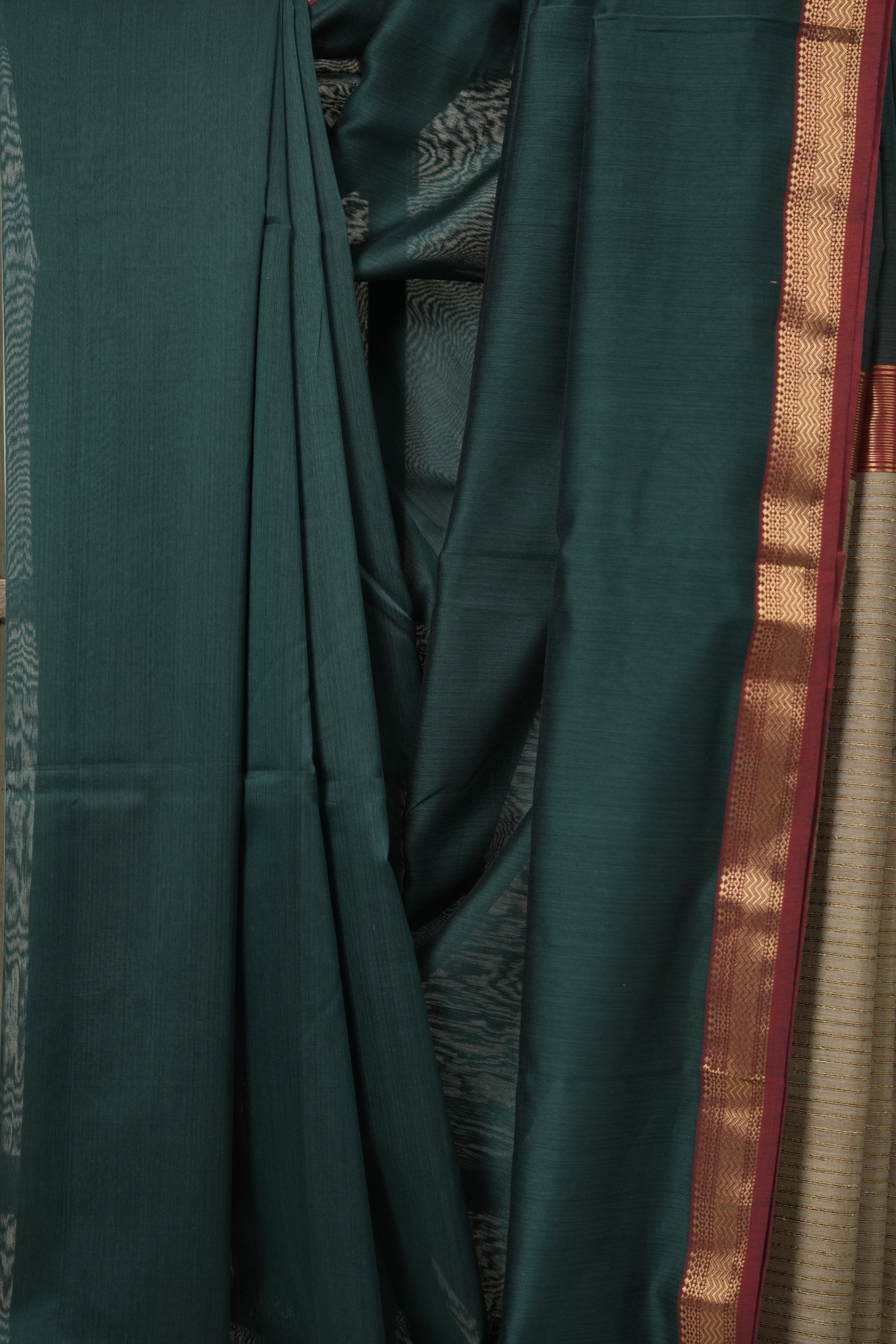 Teal Green Maheshwari Saree - SRTGMS1024