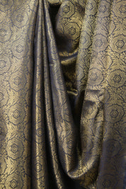 Navy Blue Tussar Silk Saree - SRNBTSS1955
