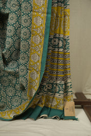 Green HBP Cotton Saree - SRGCS3618