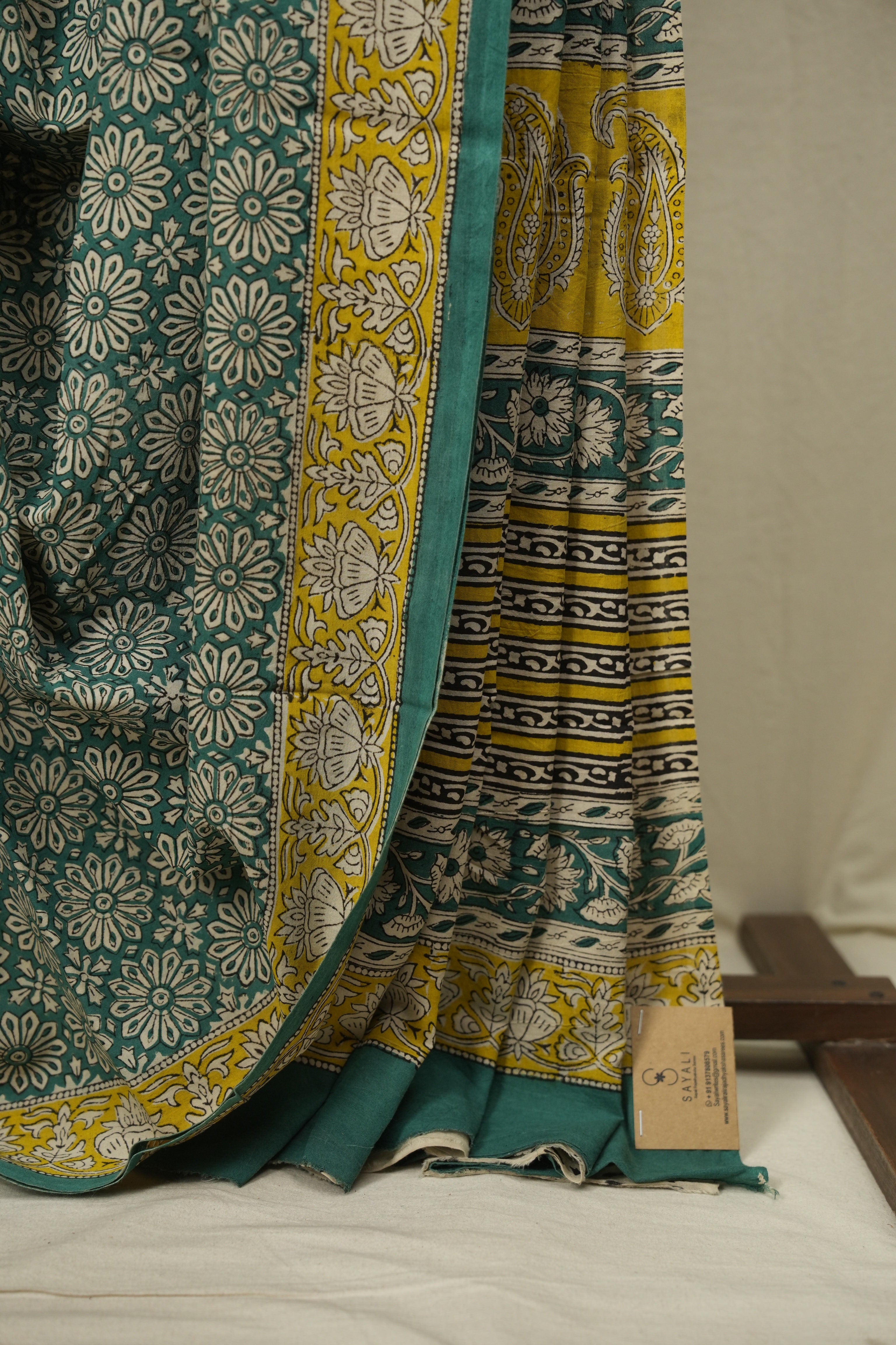Green HBP Cotton Saree - SRGCS3618