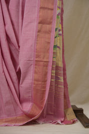 Pink Cotton Paithani Saree - SRPCPS715