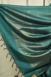 Rama Green Raw Silk Saree - SRRGRSS1020