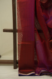 Brick- Pink Maheshwari Saree - SRBPMS1300