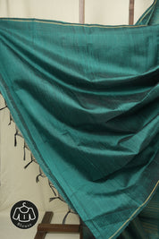 Rama Green Raw Silk Saree - SRRGRSS1020