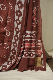 Brick Red HBP Georgette Saree - SRBRHGS73