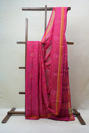 Pink Rajkot Patola Cotton Saree - SRPRPCS14