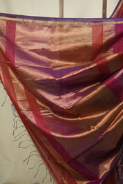 Brick- Pink Maheshwari Saree - SRBPMS1300