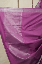 Purple  Plain Cotton Mangalgiri Saree - SRPPCMS53