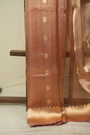 Rose Gold Tissue Banarasi Silk Saree - SRRGTBSS114