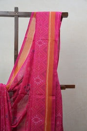 Pink Rajkot Patola Cotton Saree - SRPRPCS14
