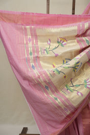 Pink Cotton Paithani Saree - SRPCPS715