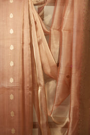 Rose Gold Tissue Banarasi Silk Saree - SRRGTBSS114