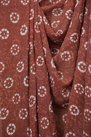 Brick Red HBP Georgette Saree - SRBRHGS73