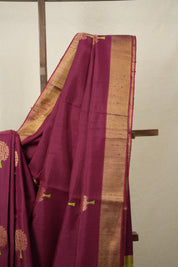 Magenta Raw Silk Saree - SRMRSS923