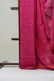 Pink Rajkot Patola Cotton Saree - SRPRPCS13